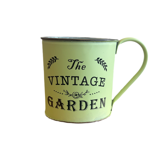 Green Metal Vintage Garden Mug