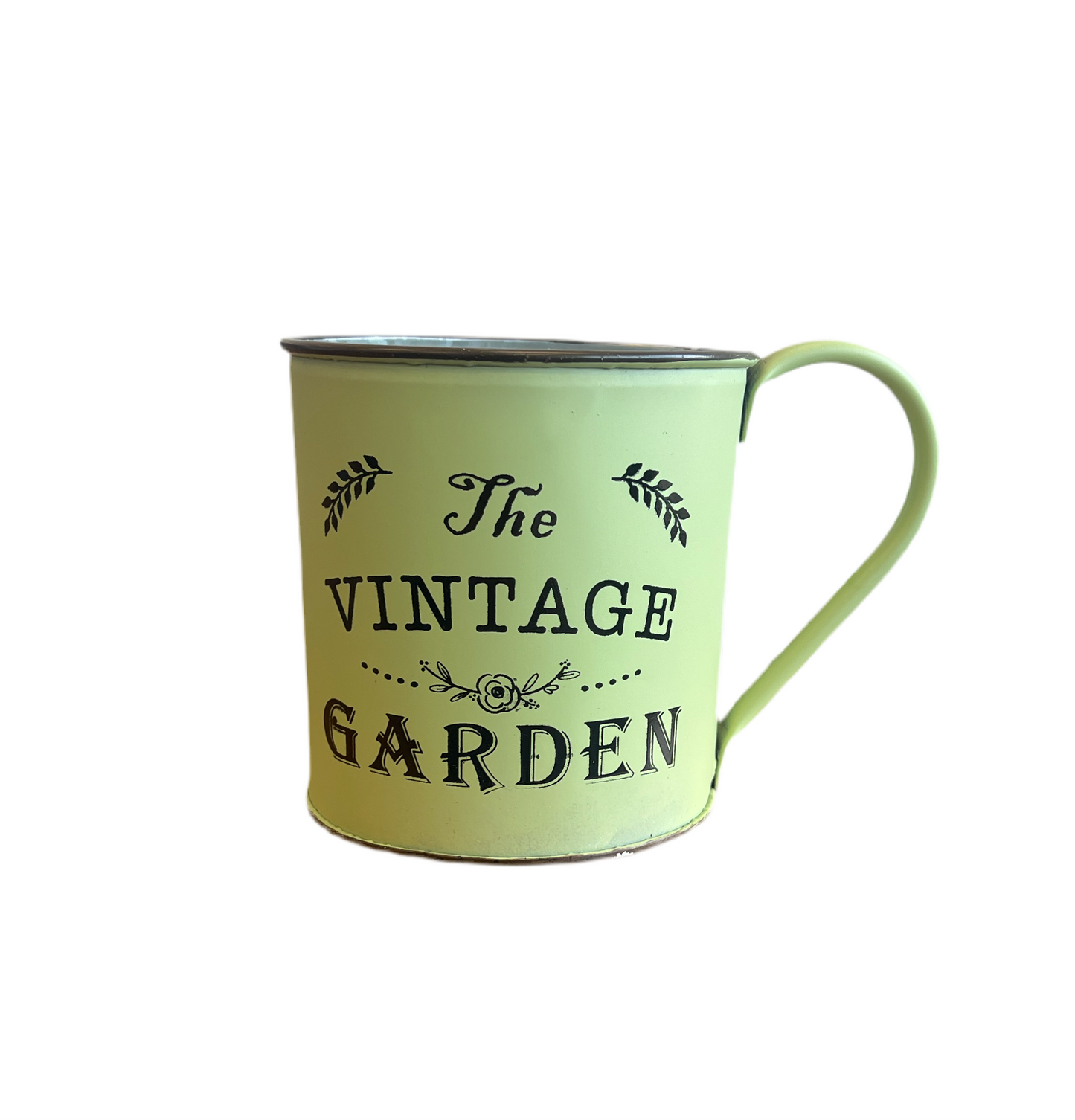 Green Metal Vintage Garden Mug